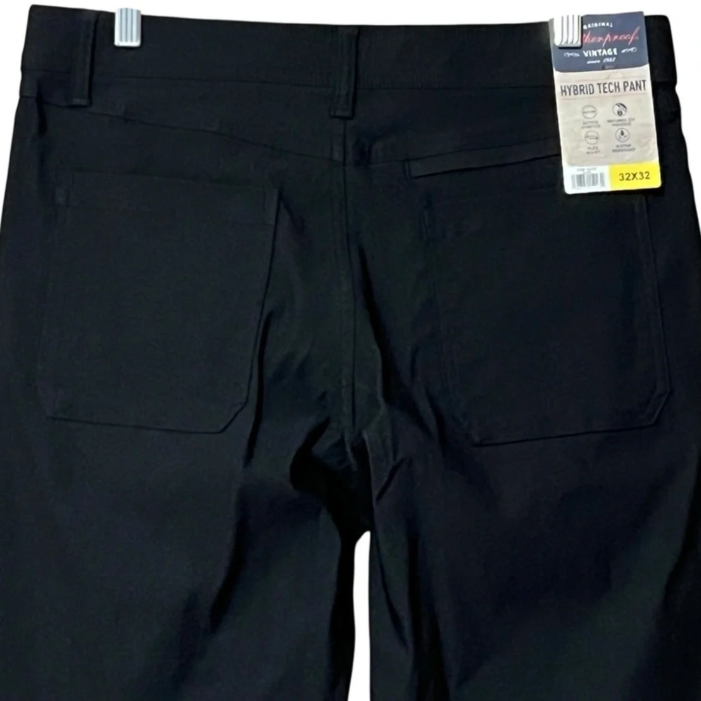 Weatherproof Hybrid Tech Pants 32x32 Black Stretch Water Resistant NWT - Picture 7 of 8